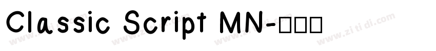 Classic Script MN字体转换